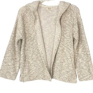 Madewell Cream/ Tan Hooded Open Light Jacket; S